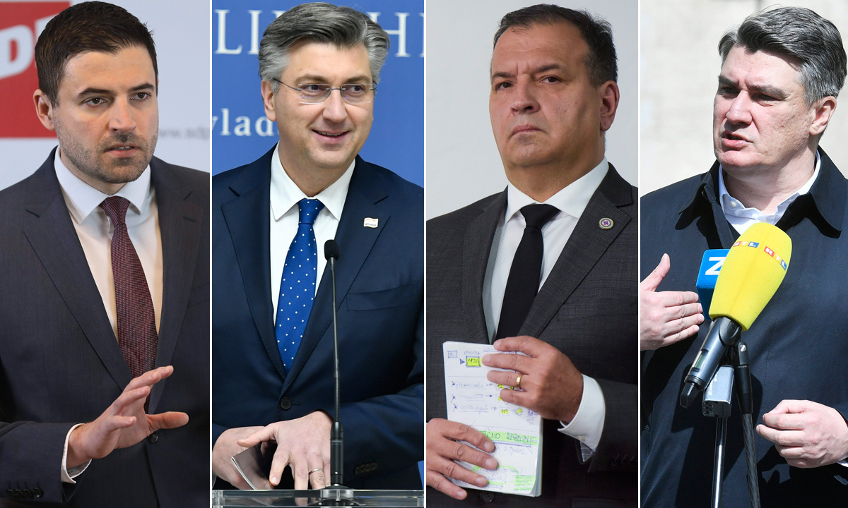 Davor Bernardić, Andrej Plenković, Vili Beroš, Zoran Milanović