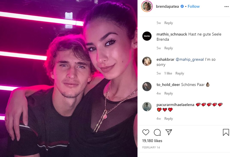 Alsekander Zverer s djevojkom Brendom Pateom