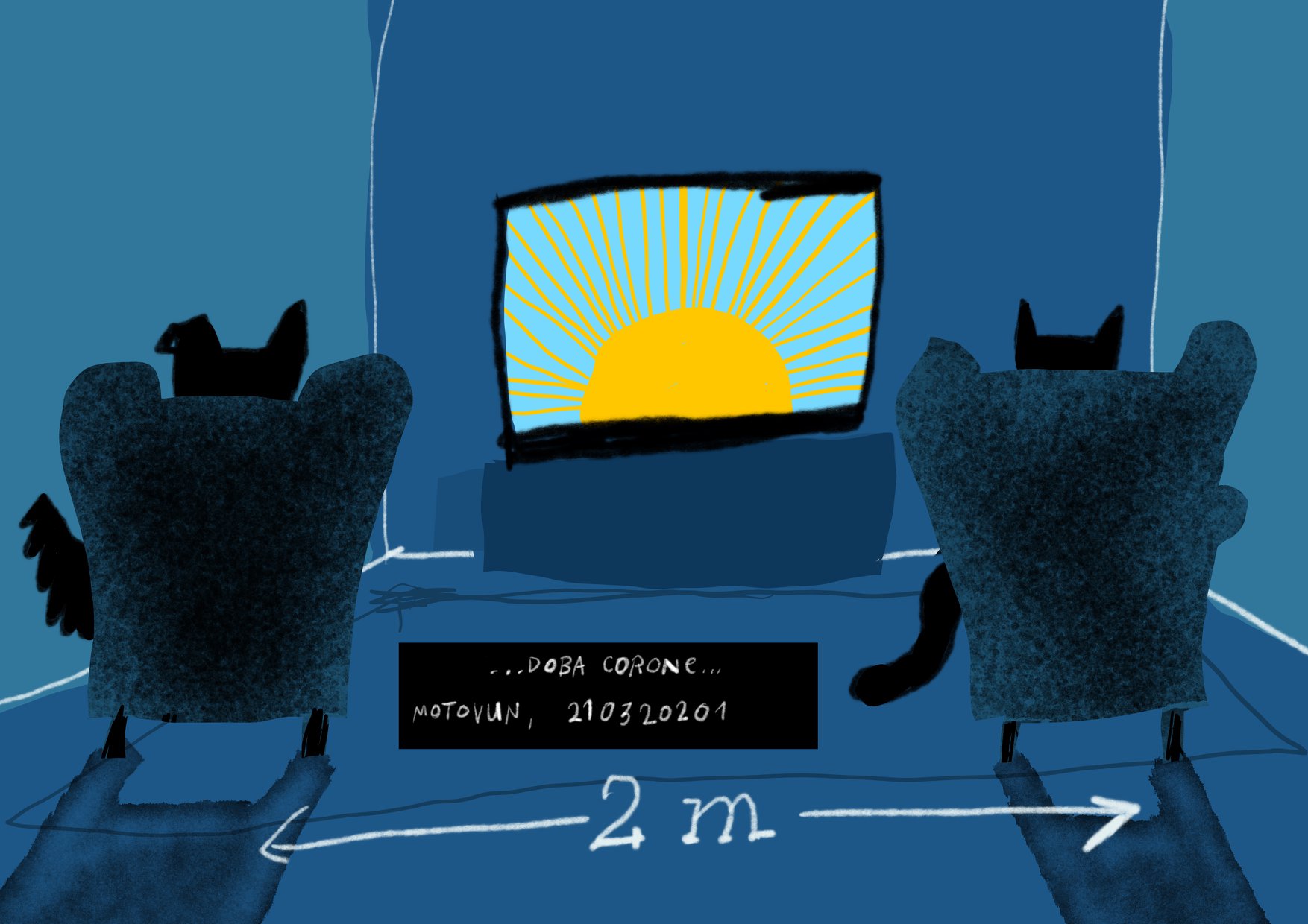 Dučak na iPadu gotovo svaki
dan crta nešto kao intimni dnevnik
izolacije