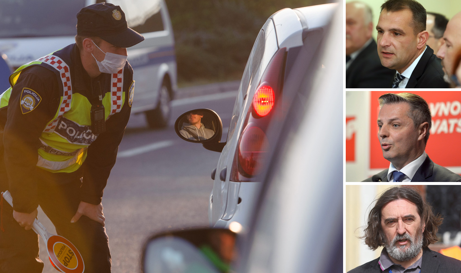 Policijska kontrola, Matija Posavec, Stjepan Kovač i Ivan Čehok