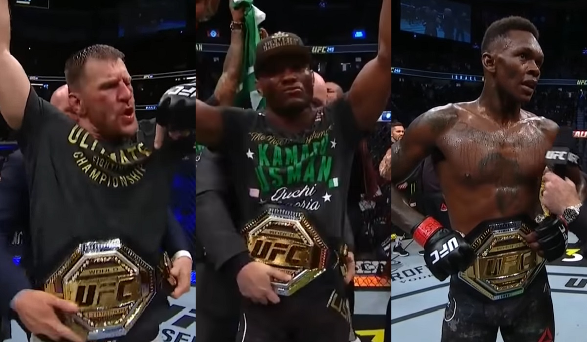 Stipe Miočić, Kamaru Usman i Israel Adesanya