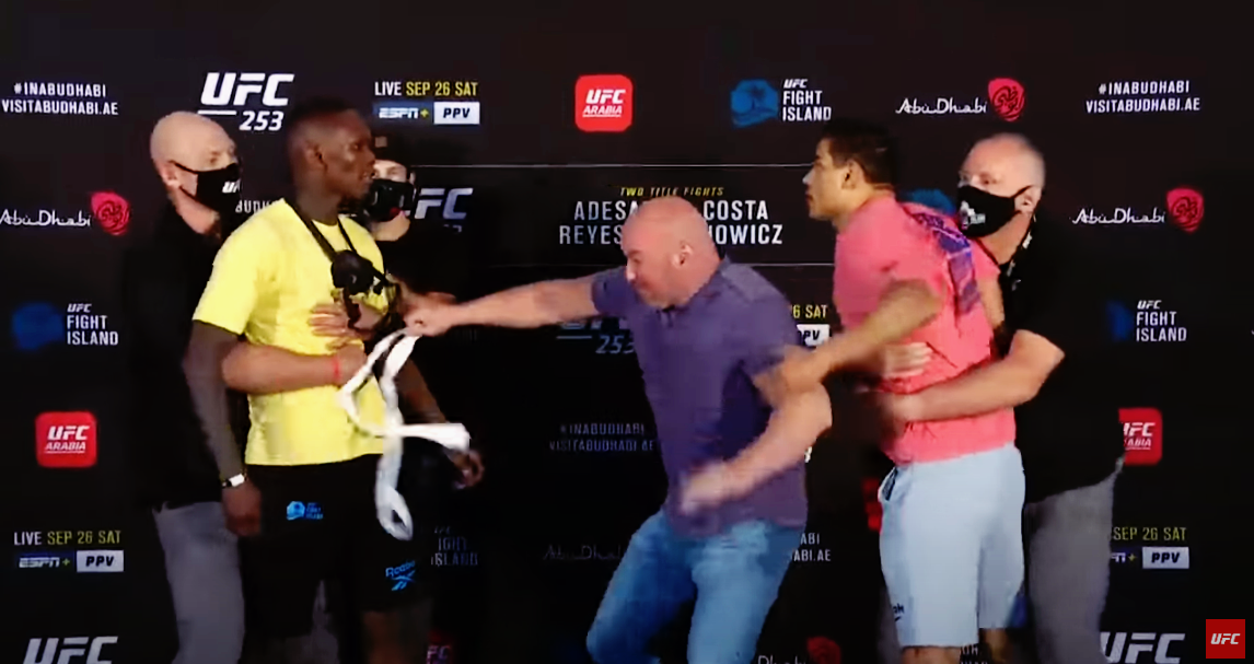 Israel Adesanya, Dana White i Paulo Costa