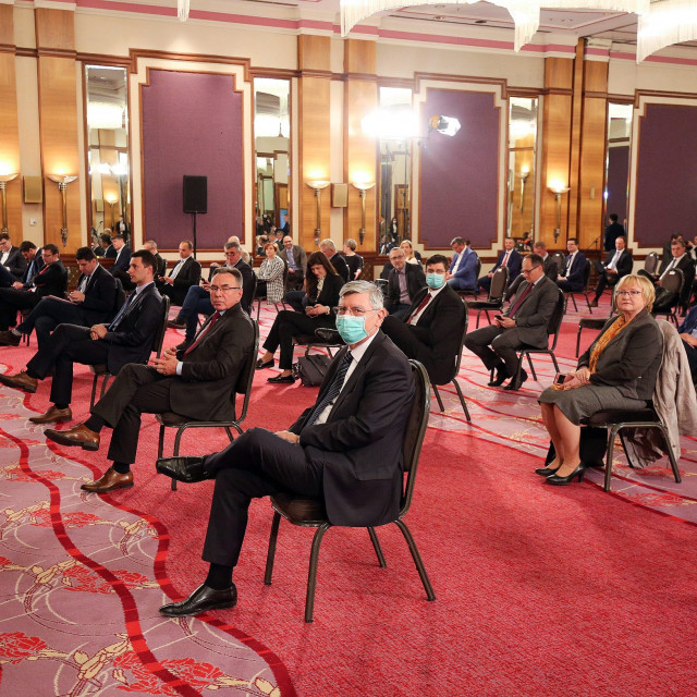 Parliament's session in hotel Westin. Due the eathquake and safety measures the sessions are no longer hold in Parliament's building (Sabor)