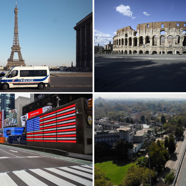 Pariz (gore lijevo), Rim (gore desno), New York (dolje lijevo), New Delhi (dolje desno)