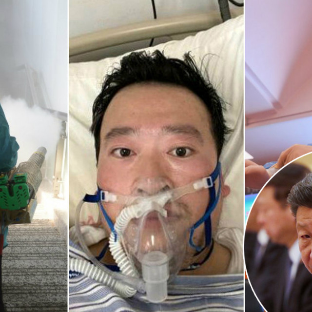 Li Wenliang (u sredini), kineski predsjednik Xi Jinping (u krugu)