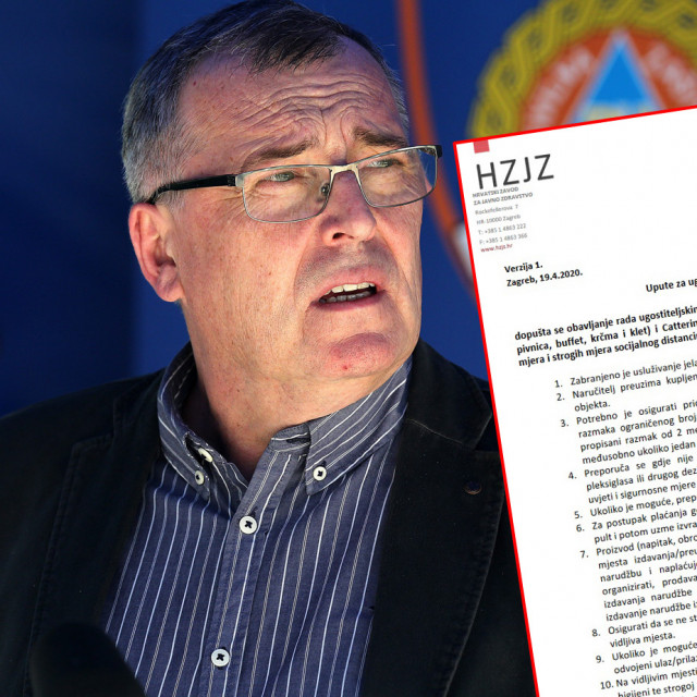 Krunoslav Capak i upute za ugostiteljske objekte