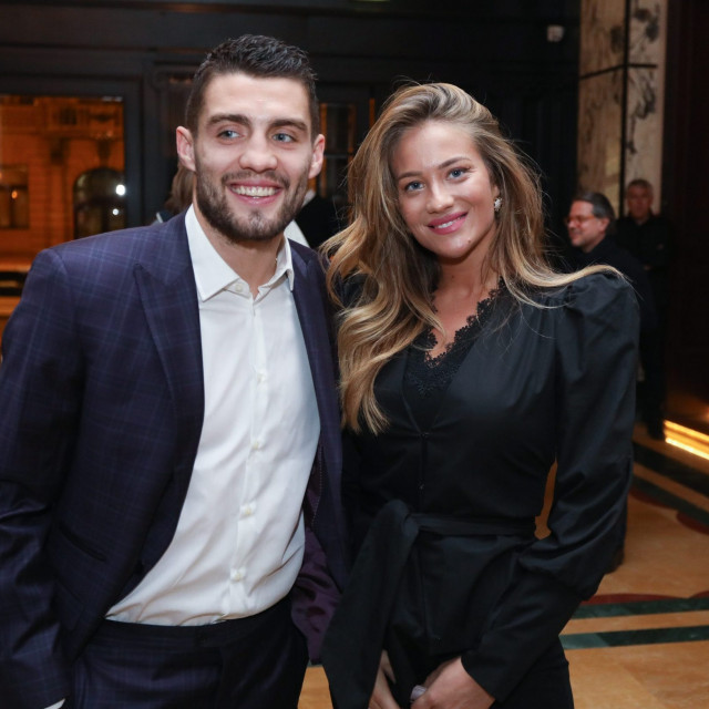 Izabel i Mateo Kovačić na predstavljanju knjige 'Moja igra' autora Luke Modrića i roberta Matteonija