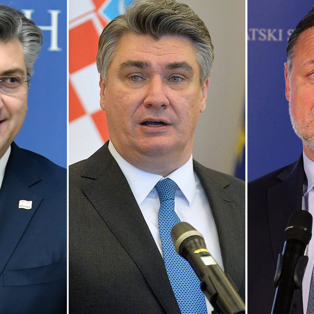Andrej Plenković, Zoran Milanović i Gordan Jandroković