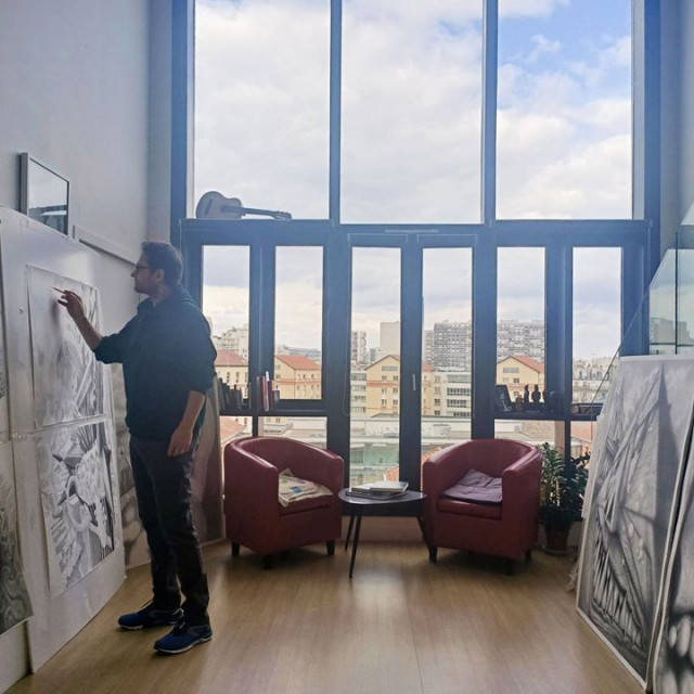 Davor Vrankić, work in progress, atelje Paris