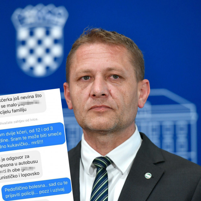 Krešo Beljak i screenshot prijetnji koje je primio preko Facebooka