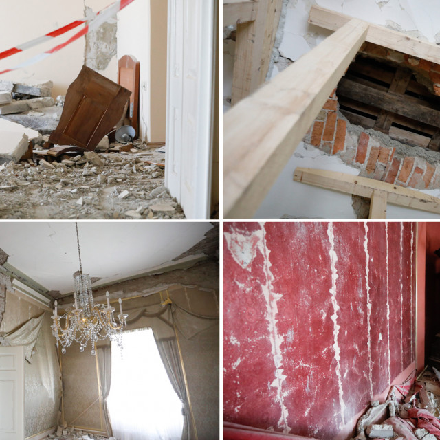 Nadbiskupski dvor u Zagrebu teško je oštećen u potresu