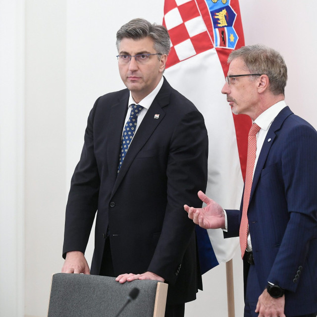 Andrej Plenković i Boris Vujčić