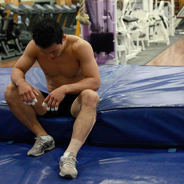 SEOUL, SOUTH KOREA - JUNE 27: Wang Ki-Chun of the South Korean Judo Team training during the South Korea Olympic Team Media session at the Taereung Training Center on June 27, 2012 in Seoul, South Korea. (Photo by Chung Sung-Jun/Getty Images)