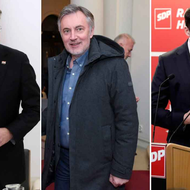 Andrej Plenković, Miroslav Škoro, Davor Bernardić