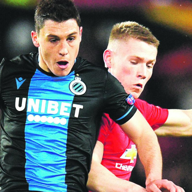 Matej Mitrović (Club Brugge) u utakmici protiv Manchester Uniteda