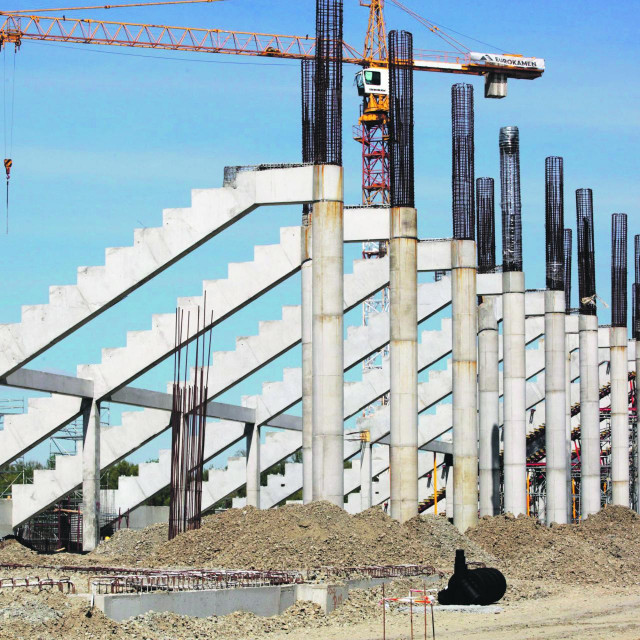 Gradilište stadiona NK Osijeka na Pampasu u osječkom naselju Retfala