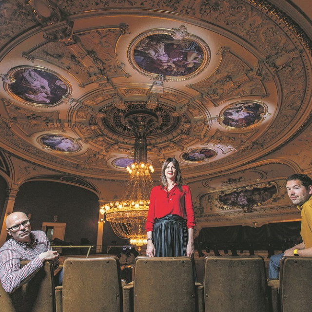 Intendant Marin Blažević, kustosica Katarina Mažuran Jurešić i  Alan Vukelić, šef tehnike