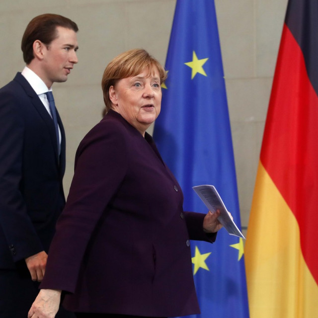 Sebastian Kurz i Angela Merkel