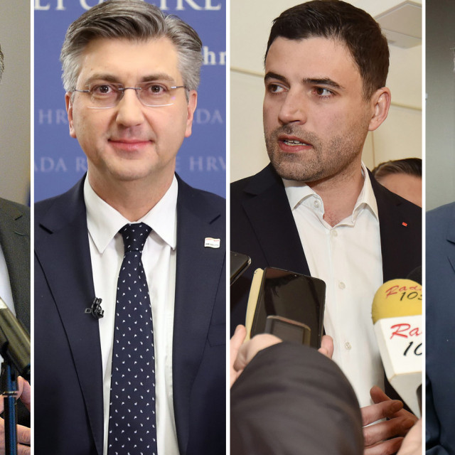 Zoran Milanović, Andrej Plenković, Davor Bernardić, Miroslav Škoro