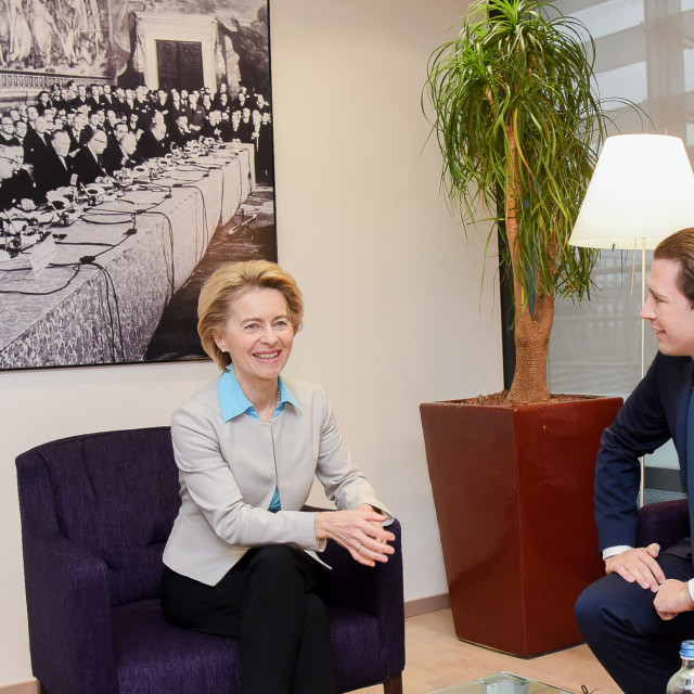 Ursula von der Leyen, predsjednica Europske komisije i austrijski kancelar Sebastian Kurz
