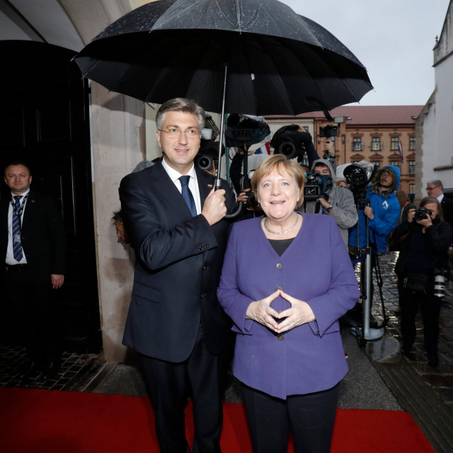Andrej Plenković i Angela Merkel