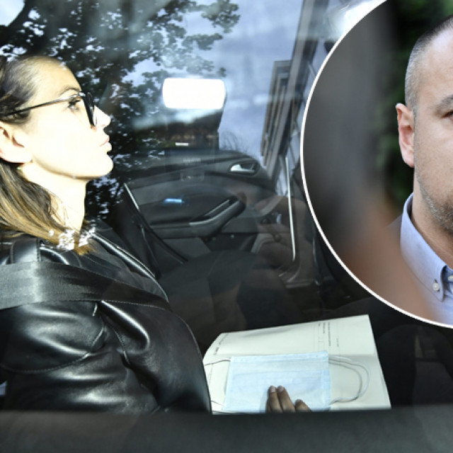 Josipa Rimac tijekom dovođenja u USKOK; odvjetnik Vinko Gulišija