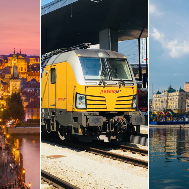 Prag, vlak RegioJeta i Rijeka