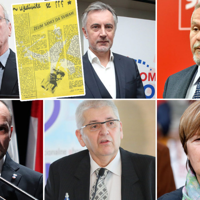 Andrija Hebrang (gore lijevo), Ivan Anušić (dolje lijevo), Miroslav Škoro (gore u sredini), Anto Đapić (dolje u sredini), Davorko Vidović (gore desno), Ruža Tomašić (dolje desno)