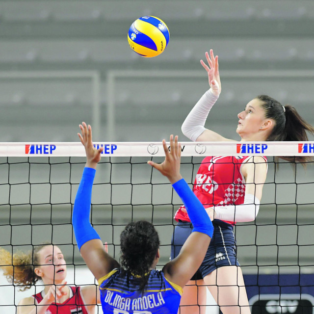 Varazdin, 150619. Arena Varazdin. Utakmica 6. kola Zlatne lige za zene, Hrvatska - Francuska. Na fotografiji: Bozana Butigan.