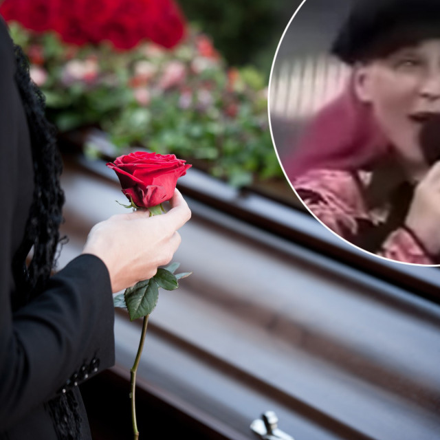 Ilustracija pogreba i Zorica Brunclik u krugu