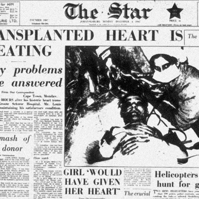 Naslovnica južnoafričkih novina The Star izvjestila je o prvoj uspješnoj transplantaciji srca
