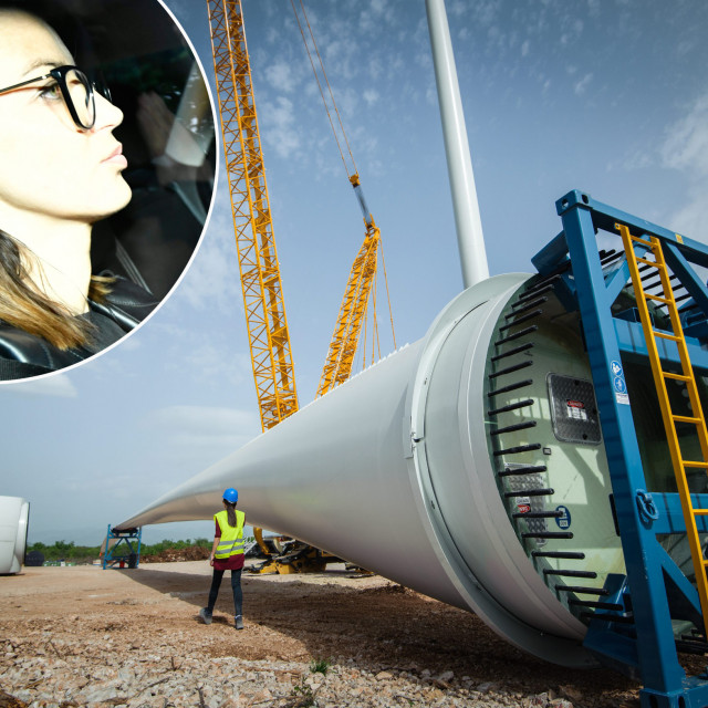 Gradilište vjetroelektrane Krš-Pađene i Josipa Rimac