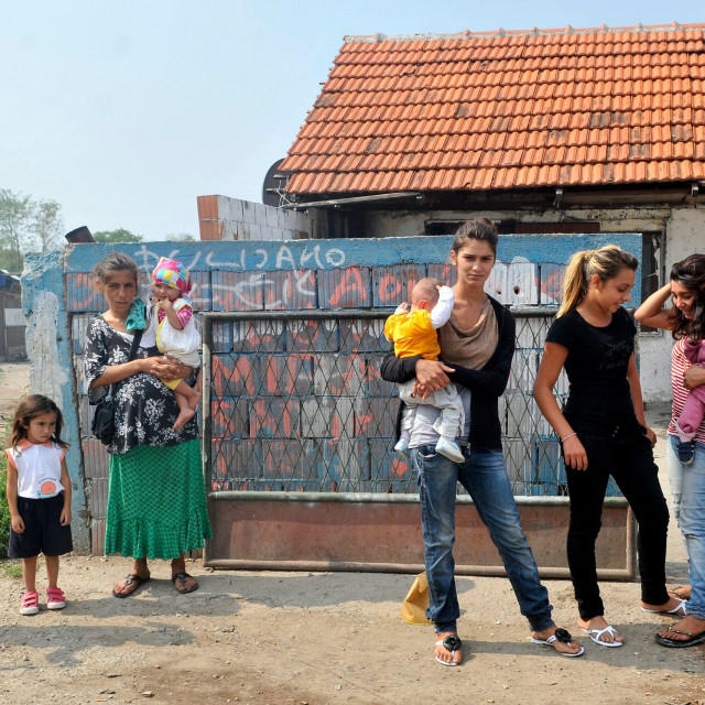 Roma settlement in Zagreb district Vrtni put