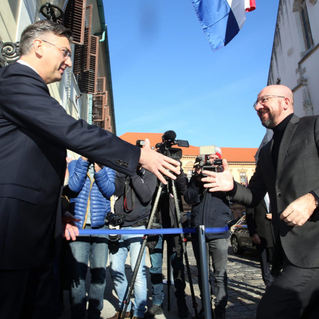 Predsjednik Vlade RH Andrej Plenković sastao se s predsjednikom Europskoga vijeća Charlesom Michelom