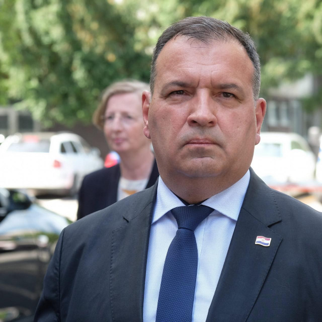 Zagreb, 080520.
Konferencija za medije Stozera civilne zastite Republike Hrvatske.
Na fotografiji: Vili Beros.