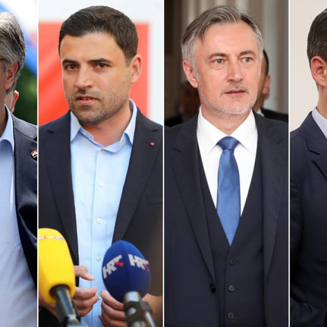 Andrej Plenković; Davor Bernardić; Miroslav Škoro; Božo Petrov; Tomislav Tomašević