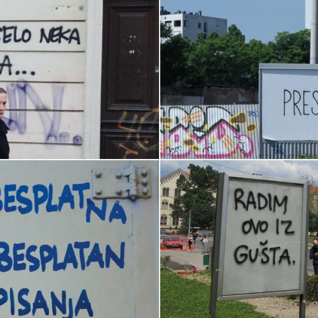 Grfiti autora 'Nebitno' u Zagrebu