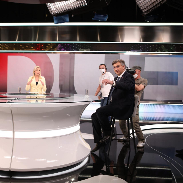 Davor Bernardić i Andrej Plenković tijekom sučeljavanja