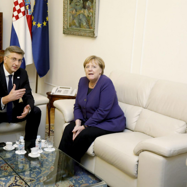 Andrej Plenković i Angela Merkel