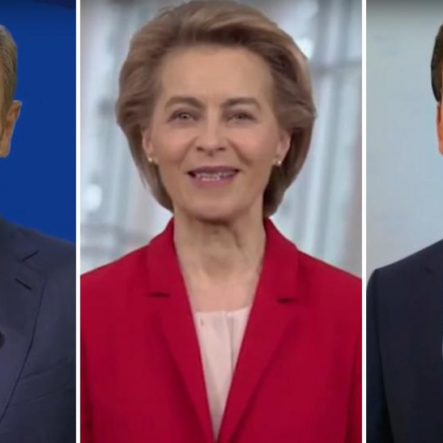 Donald Tusk, Ursula von der Leyen, Sebastian Kurz