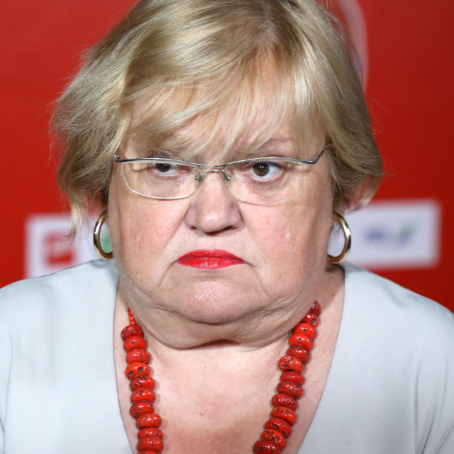 Zagreb, 050720.
Iblerov trg.
Pracenje rezultata parlamentarnih izbora 2020. godine u stozeru Restart koalicije.
Na fotografiji: Anka Mrak Taritas.