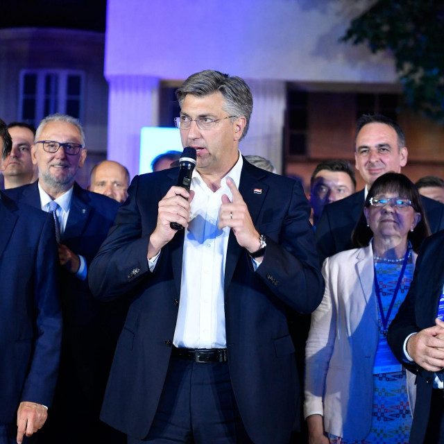 Davor Božinović, Gordan Jandroković, Tomo Medved, Andrej Plenković