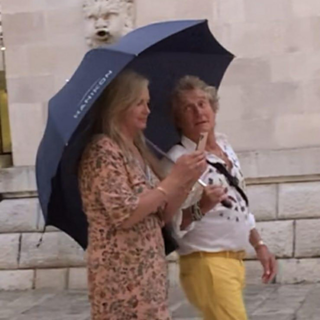 Rod Stewart sa suprugom Penny Lancaster u Dubrovniku