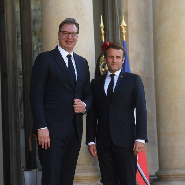 Aleksandar Vučić i Emmanuel Macron