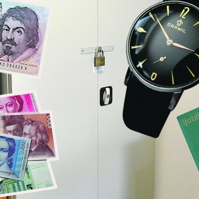 Ormar u kojem su stvari koje su oduzete tijekom policijske istrage i oduzete stvari