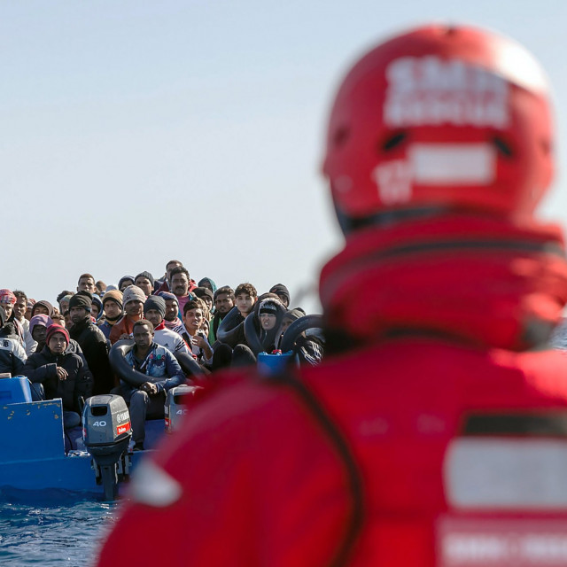 Ilustracija: Migranti na Mediteranu