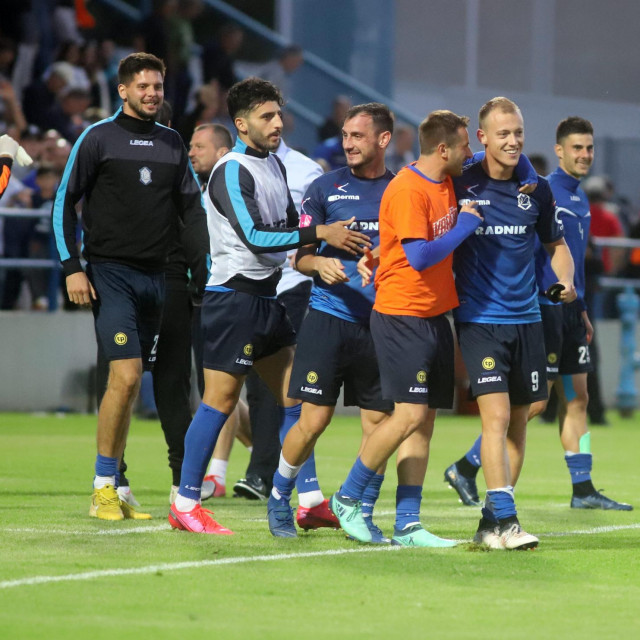 Slavlje Varaždinaca nakon utakmice