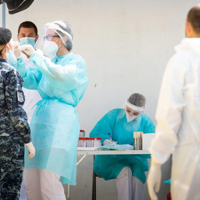 Ilustracija, testiranje na koronavirus