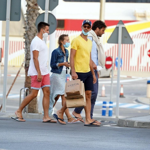 EXCLUSIVE IMAGES - Tennis player Novak Djokovic and his wife Jelena Djokovic together with friends seen out and about on July 29th 2020 in Cadiz, Spain.,Image: 548313668, License: Rights-managed, Restrictions:, Model Release: no, Credit line: IMP Features/IMP Features/Profimedia