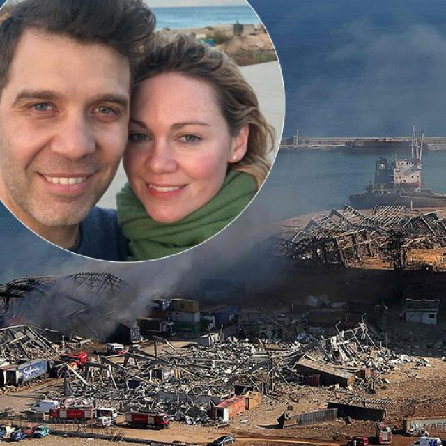 Felix Eldridge sa suprugom Helen Sullivan (u krugu); Bejrut